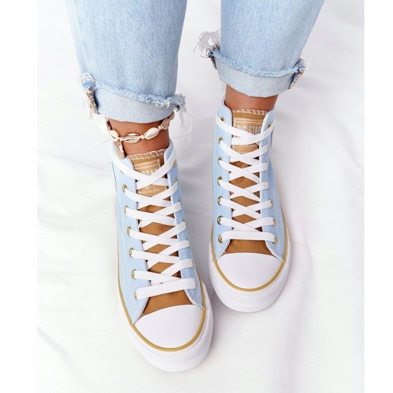 Sneakers Alte da Donna Big Star HH274449 Blu 2