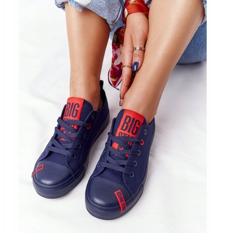 Sneakers Donna Big Star HH274676 Blu Navy rosso 2