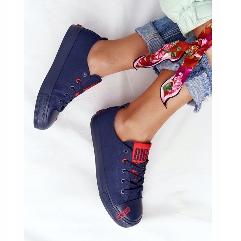Sneakers Donna Big Star HH274676 Blu Navy rosso 1