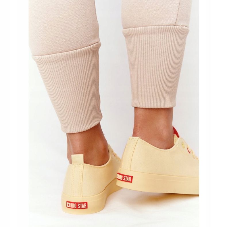 Sneakers da donna Big Star HH274680 Gialle giallo 1