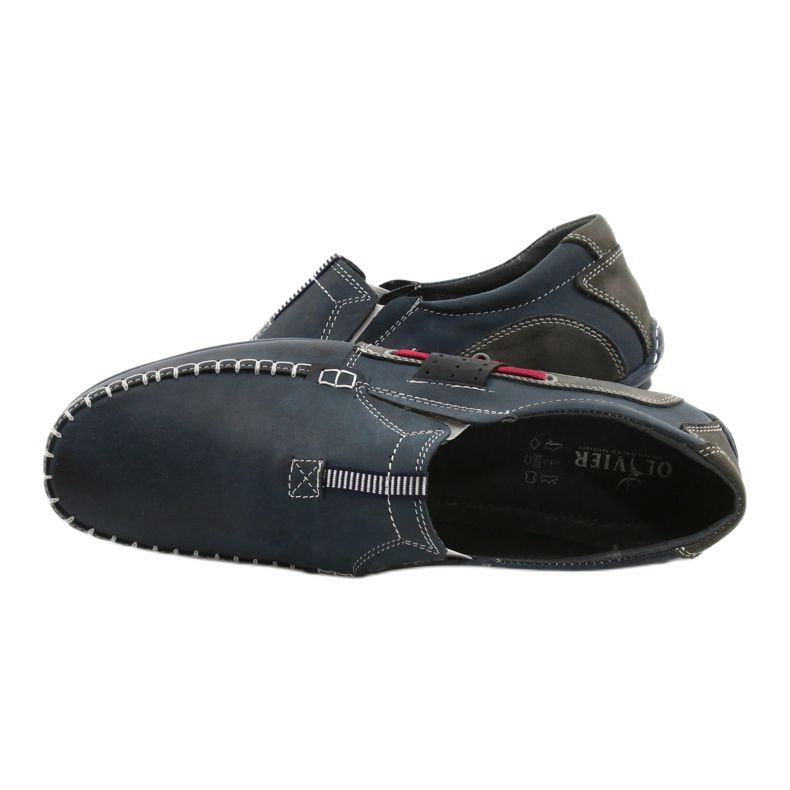 Mario Pala Mocassini da uomo 834 blu navy rosso grigio 4