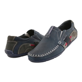 Mario Pala Mocassini da uomo 834 blu navy rosso grigio 2