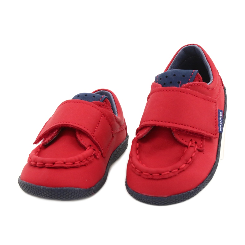 Mazurek Mococcasin da ragazzi in pelle rossa 113 rosso 1