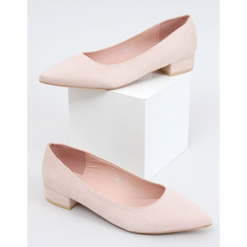 Scarpe con tacco basso beige CL70P Beige 1