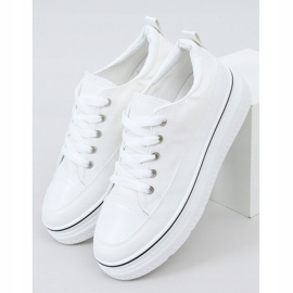 Sneakers suola alta bianca BL228P White 1
