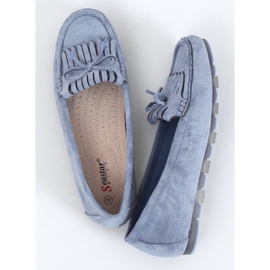 Blu Mocassini da donna GS11P Blu 1