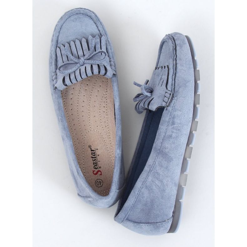 Blu Mocassini da donna GS11P Blu 1
