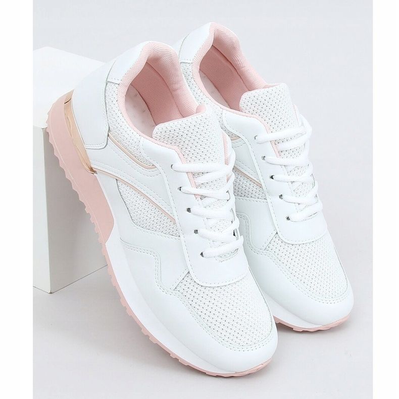 Scarpe sportive bianche VL134P BIANCO/ROSA 1