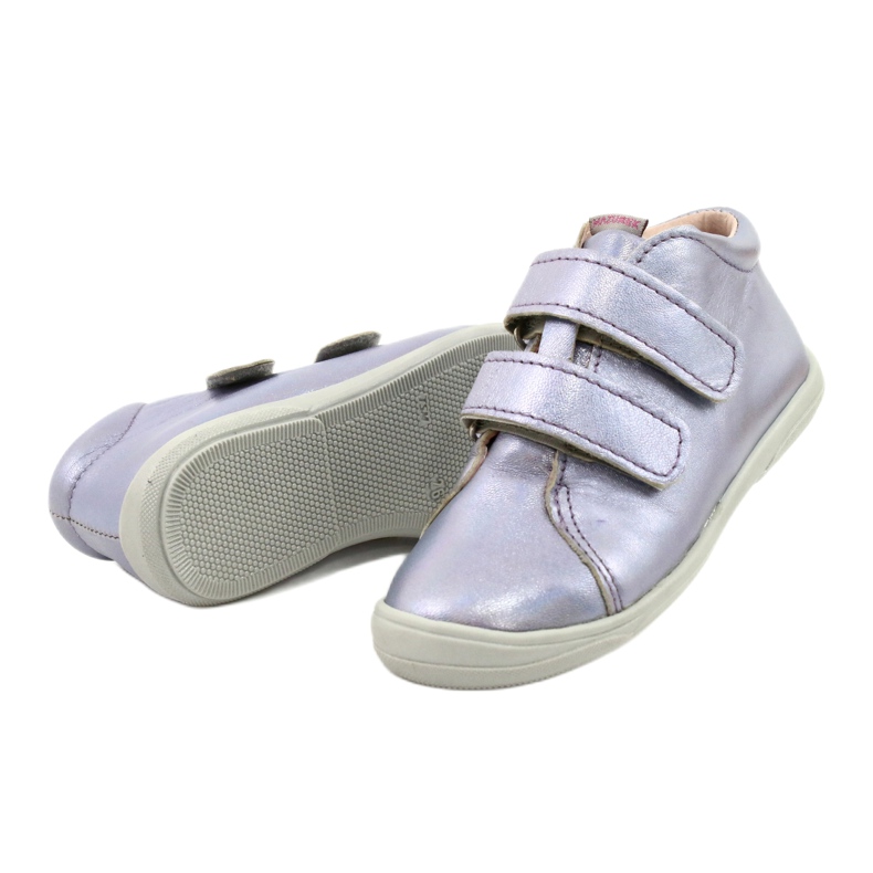 Scarpe in pelle in pelle femminile 1264 Mazurek olografico viola 2