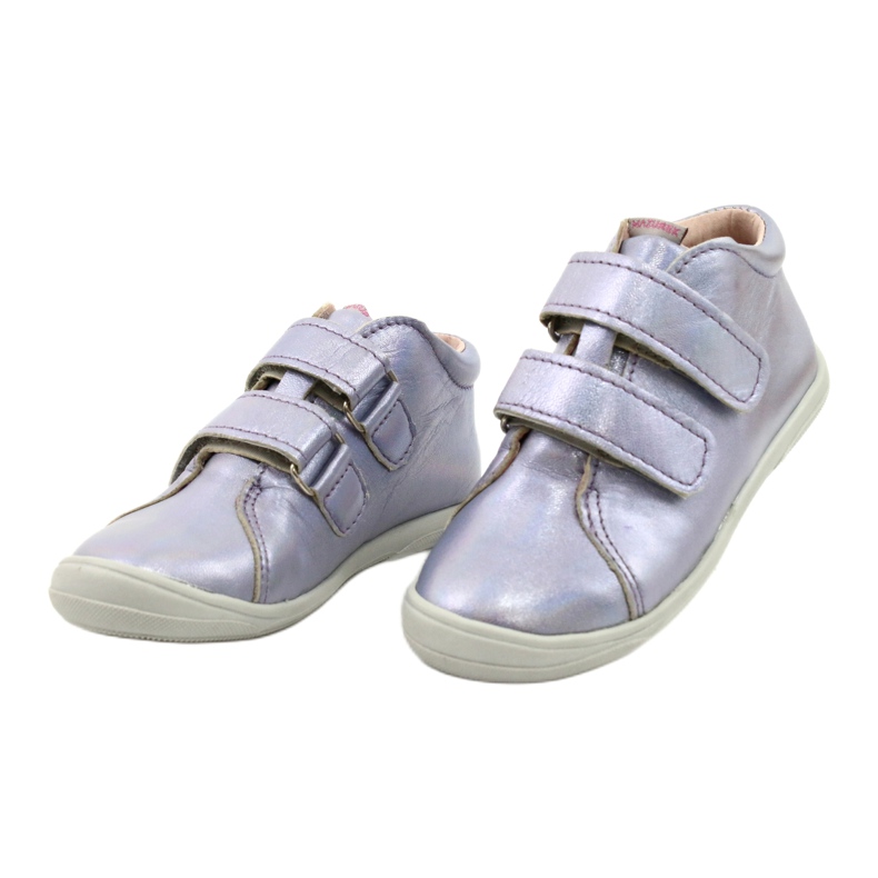 Scarpe in pelle in pelle femminile 1264 Mazurek olografico viola 1