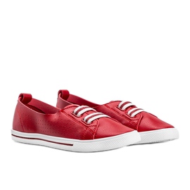 Sneakers rosse in ecopelle Isabela rosso 1