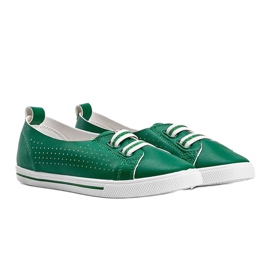 Sneakers Isabela in ecopelle verde 1
