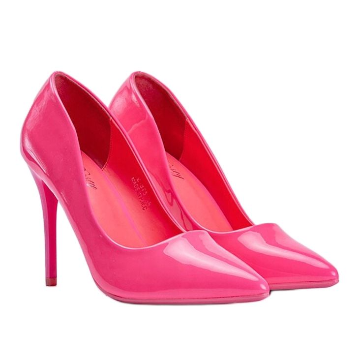 Tacchi Angela laccati rosa 1