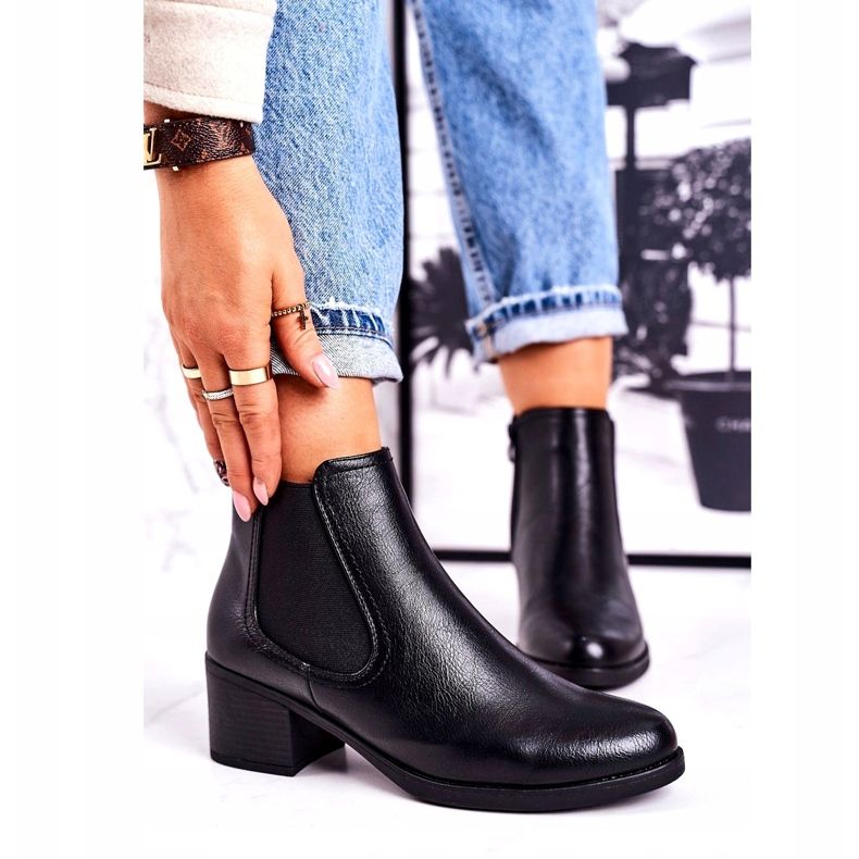 J. Star Stivali caldi da donna Stivali Jodhpur con tacco Nero Forevermore 1