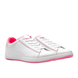 Sneakers bianche da donna Neon Fuxia Carol bianca 1