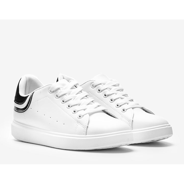 Sneakers bianche da donna Makaila nere bianca 1