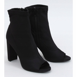 Stivali neri open toe NS031P Nero 1