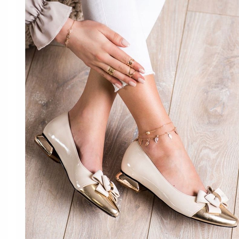 Décolleté Eleganti Con Fiocco VINCEZA beige 2