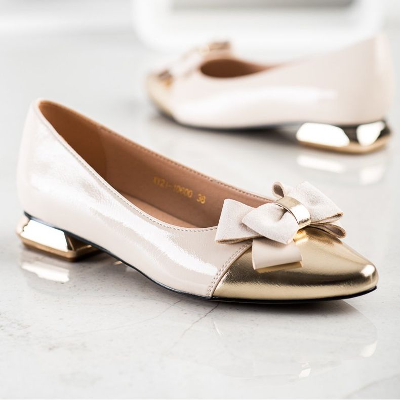 Décolleté Eleganti Con Fiocco VINCEZA beige 1