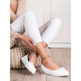 Diamantique Ballerine alla moda con ecopelle bianco 1