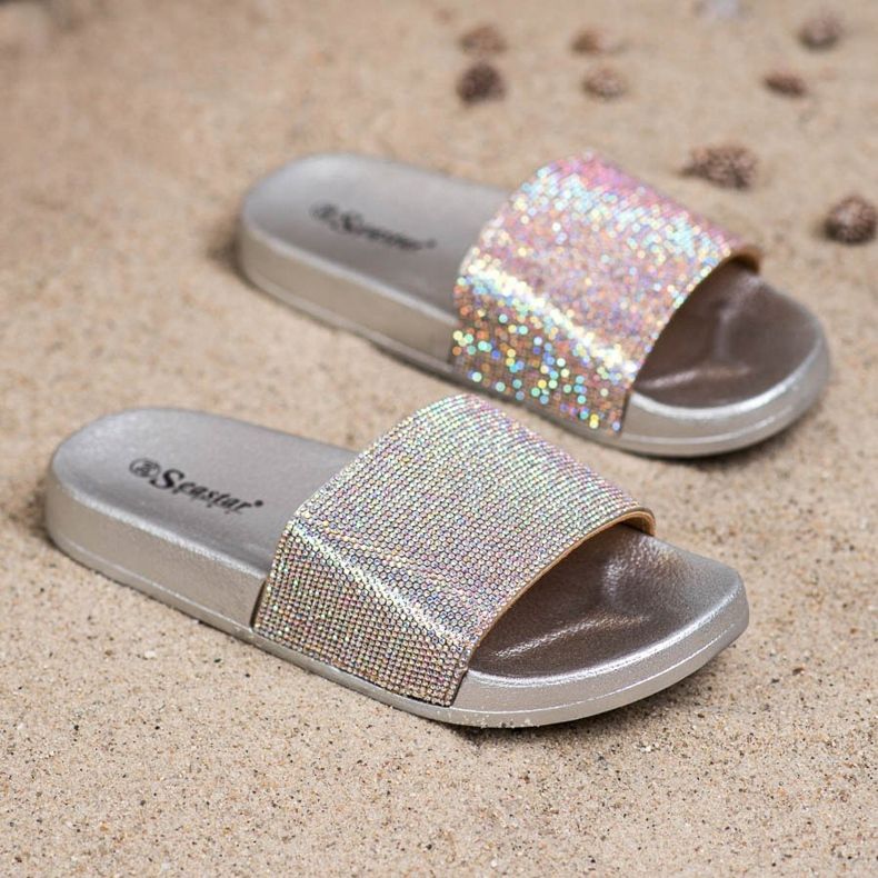 Seastar Pantofole Con Cristalli grigio 1