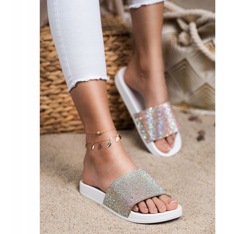 Seastar Pantofole Con Cristalli bianca 1