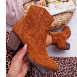 BUGO Stivali Donna Con Tacco Cowboy Cammello Nutriso marrone 3