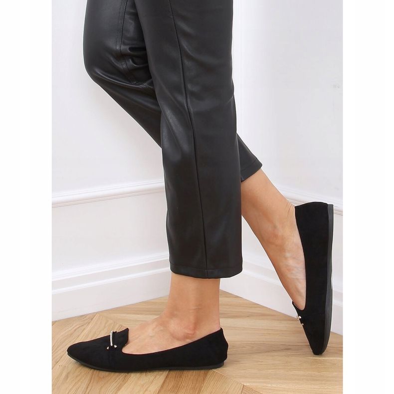 Mocassini mandorle nero 3C-6 Nero 2