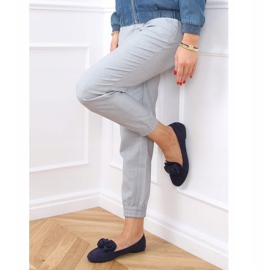 Mocassini blu navy da donna 9086 Blue 2