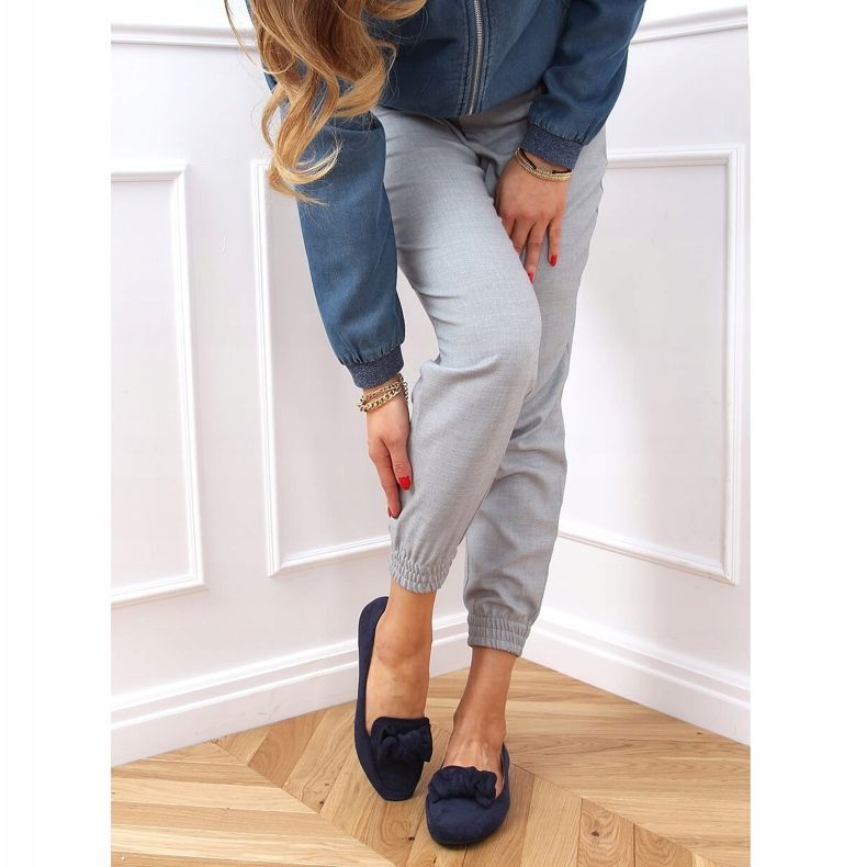 Mocassini blu navy da donna 9086 Blue 1