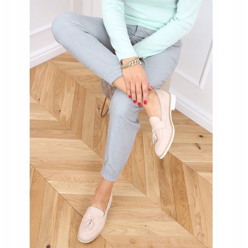 Mocassini donna beige AB695 Nude 2