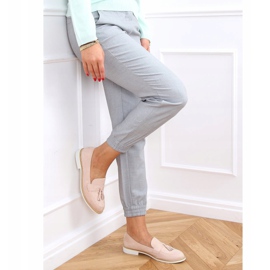 Mocassini donna beige AB695 Nude 1