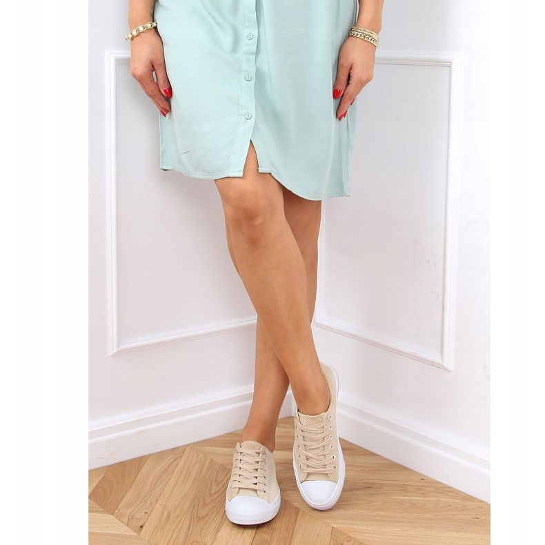 Sneakers beige beige da donna C949 2