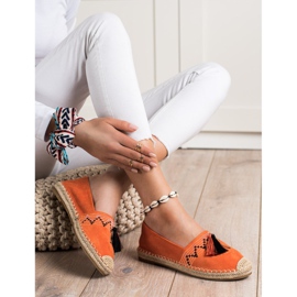 Best Shoes Espadrillas alla moda con ornamenti arancia 1