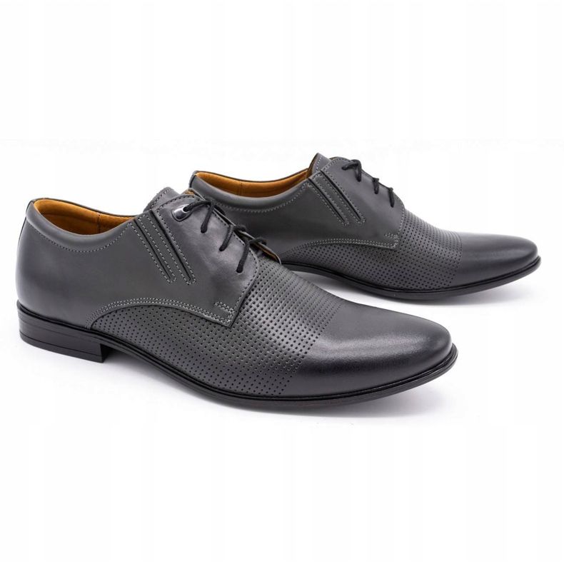 Olivier Scarpe da uomo in pelle 482 grigio 1