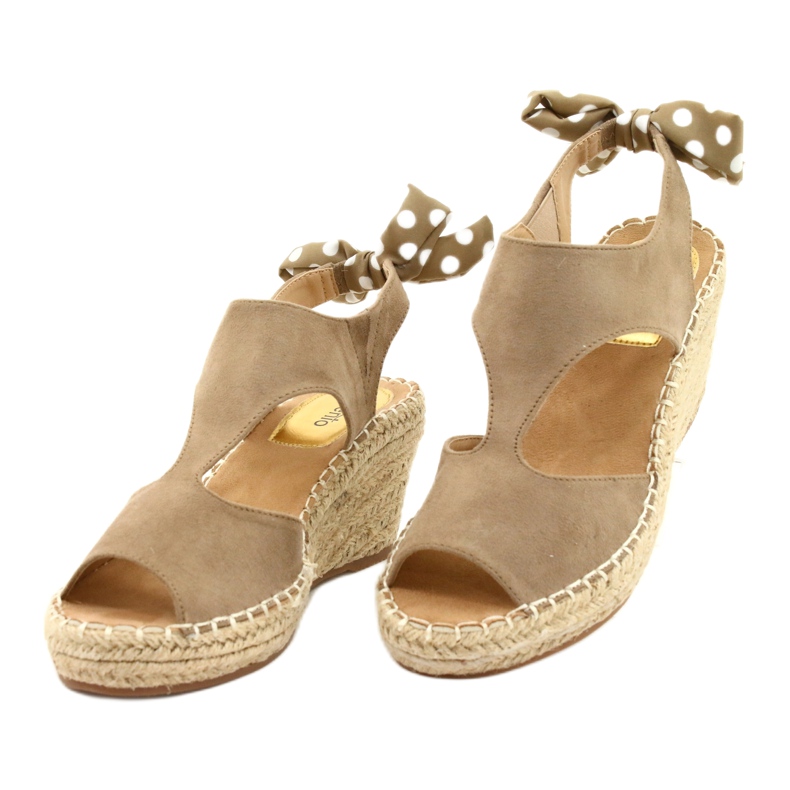 Sandali da donna con zeppa Taupe Monroe beige 1