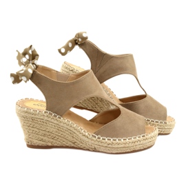 Sandali da donna con zeppa Taupe Monroe beige 3