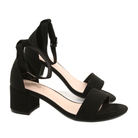 Evento Sandali neri classici con tacco alto 20SD98-1618 nero 3