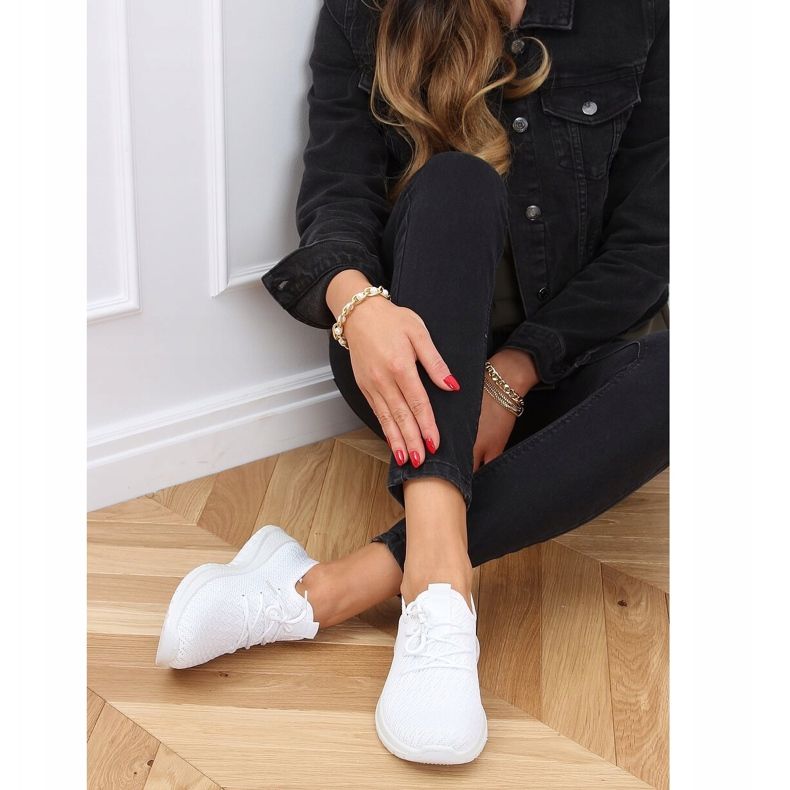 Bianco BL1817-SP Calze bianche scarpe sportive 2