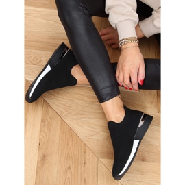 Nero LDH006 Scarpe sportive calzini neri 1