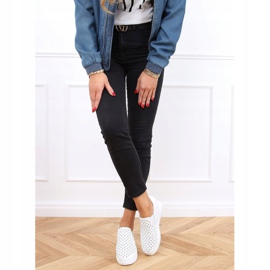 Sneakers slip on zeppe bianche HY-251 White bianca 2