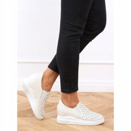 Sneakers slip on sulla zeppa beige HY-251 Beige 2