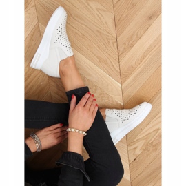 Sneakers slip on sulla zeppa beige HY-251 Beige 1