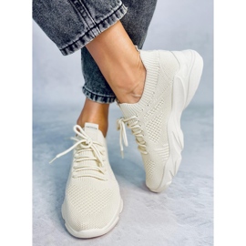 FF-10 Scarpe sportive a calzino beige beige 2
