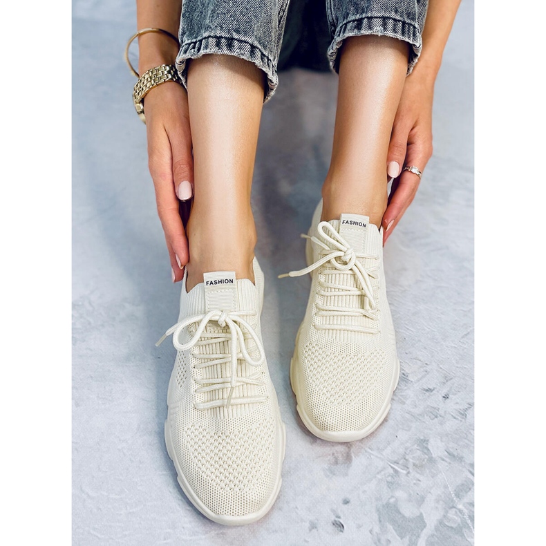 FF-10 Scarpe sportive a calzino beige beige 1
