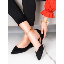 Lovery Ballerine scamosciate con cut-out nero 1