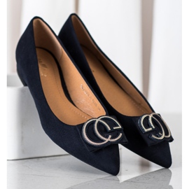 Fama Ballerina elegante con ornamento blu navy 1
