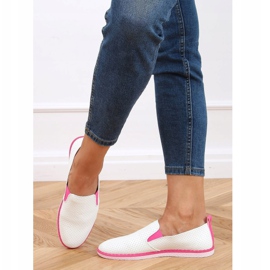 Sneakers slip-on bianche AA620 Fushia bianco 2