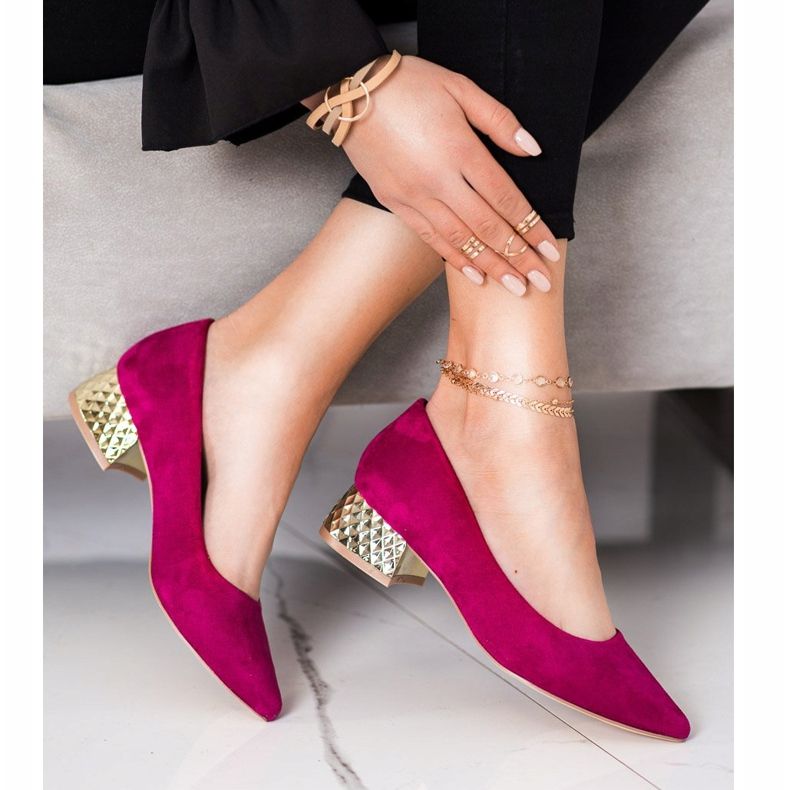 Filippo Décolleté Fucsia Con Tacco Oro rosa 2