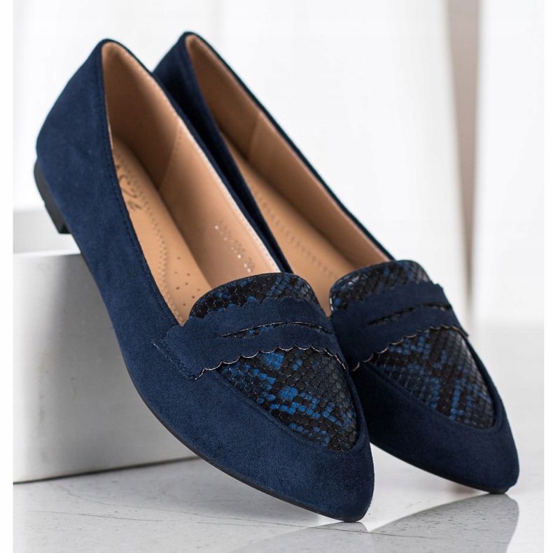 Small Swan Stampa serpente Lordsy blu scuro blu navy 2